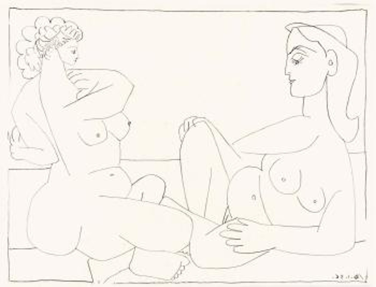 Deux Femmes Sur Plage (Mourlot 273; Bloch 789) by Pablo Picasso