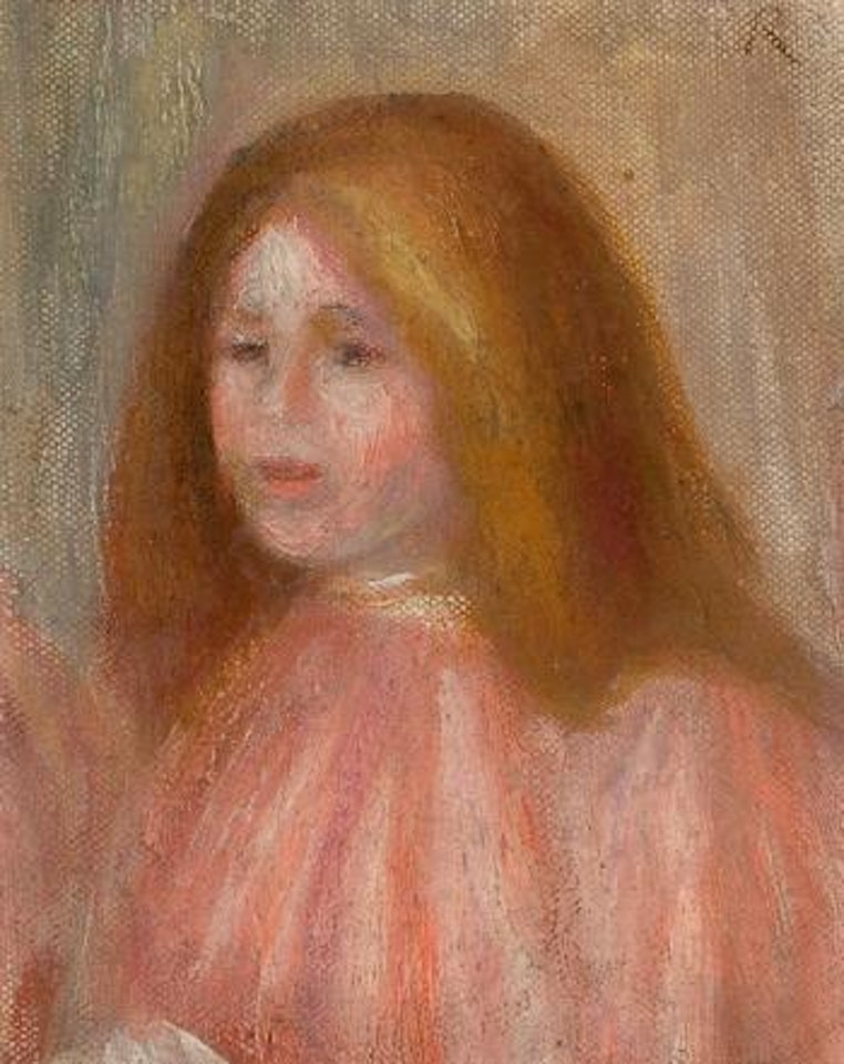 Buste de jeune fille--fragment by Pierre-Auguste Renoir