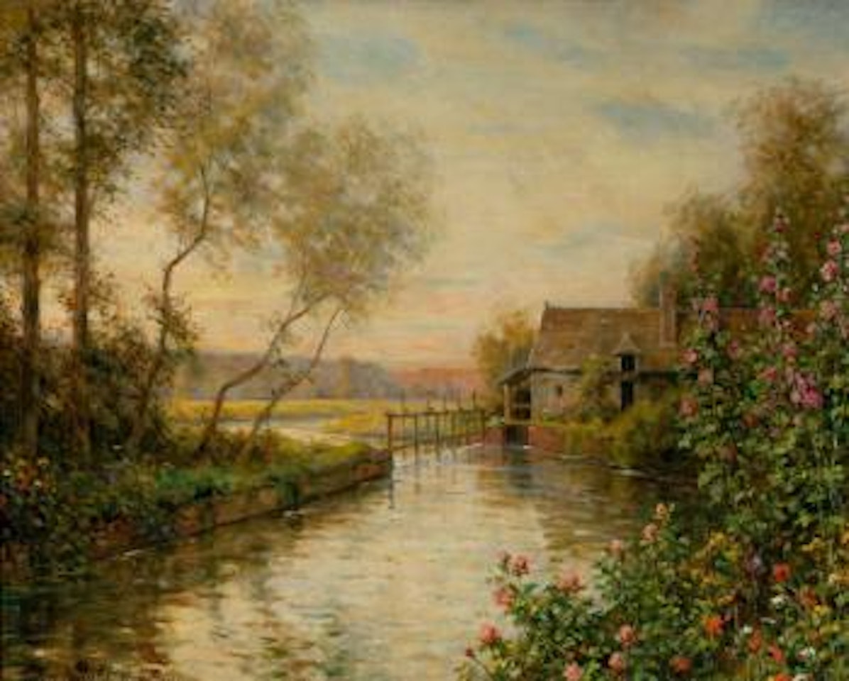 Garden on the Oize, Melleville by Louis Aston Knight