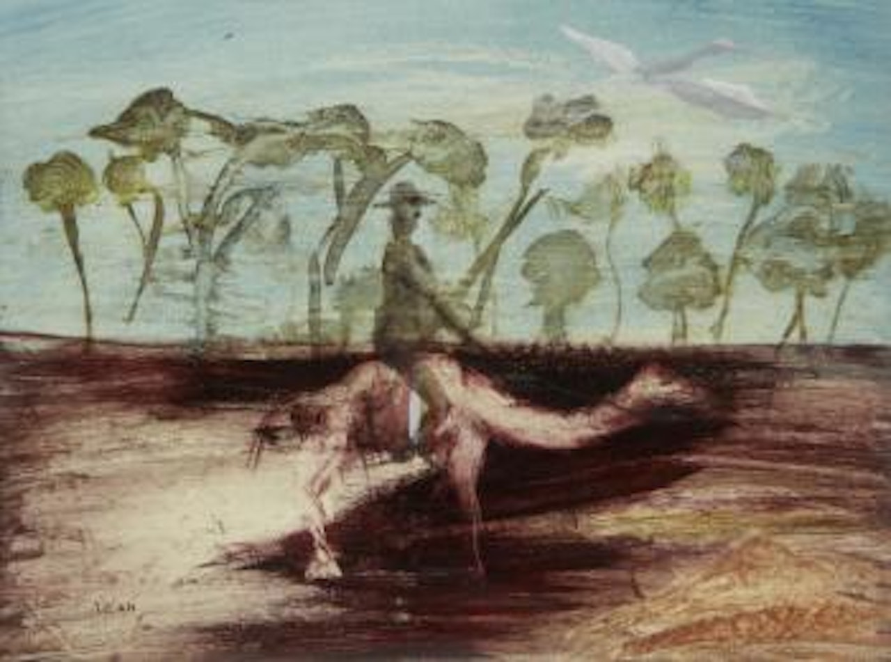 Figure and camel by Sidney Nolan