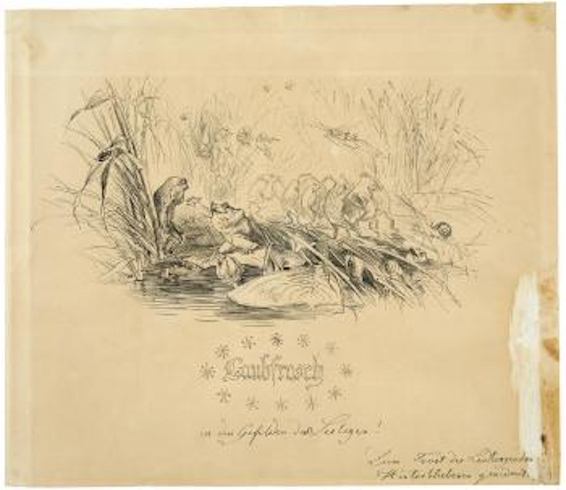 Laubfrosch in den Gefilden Der Seligen (Laubfroschquadrille) by Adolph Menzel