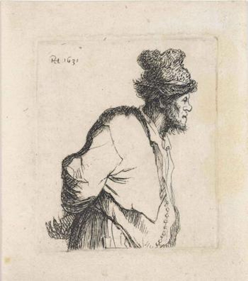 Peasant With His Hands Behind His Back (B, Holl 135; H 69) by Attributed to Rembrandt Harmensz van Rijn
