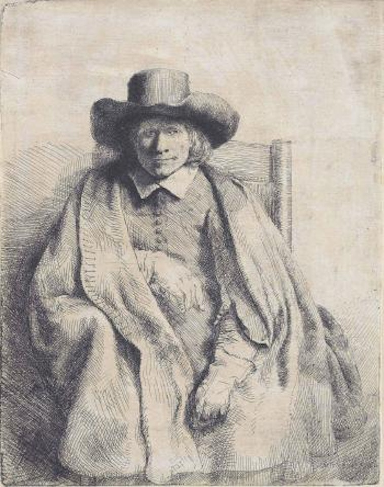 Clement De Jonghe, Printseller (B, Holl 272; H 251) by Attributed to Rembrandt Harmensz van Rijn