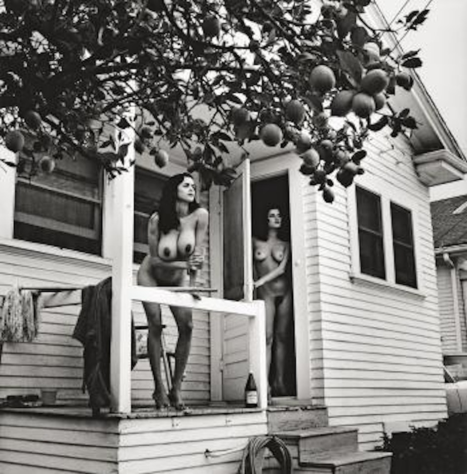 2 Playmates With Lemon Tree, Los Angeles by Helmut Newton