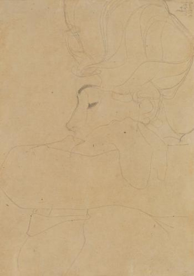 Porträt einer Dame by Egon Schiele