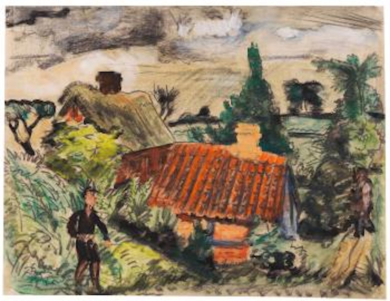 Bauernhaus by Erich Heckel