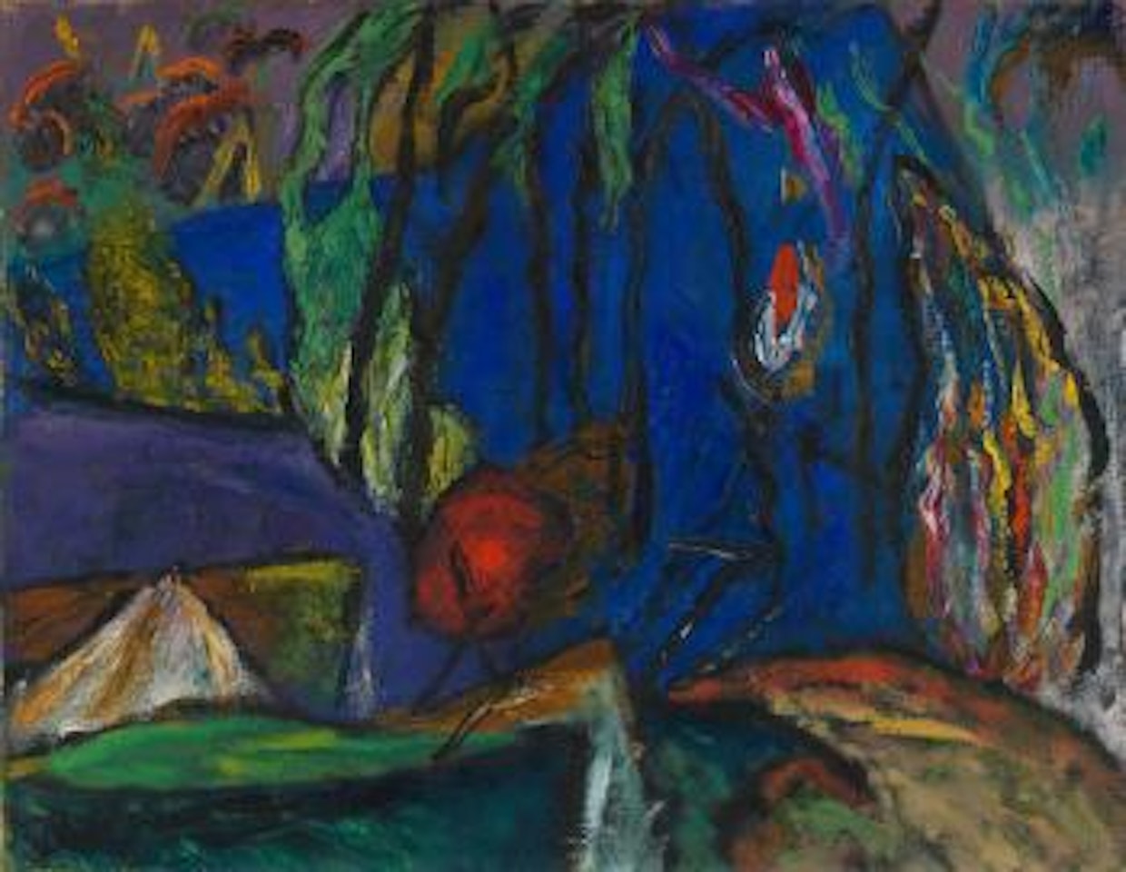 Studie auf Blau by Gabriele Münter
