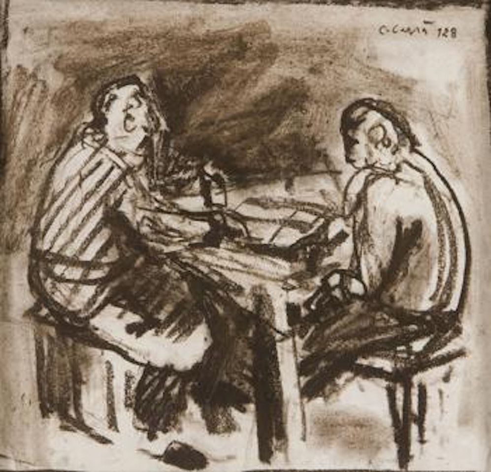 Giocatori di carte by Carlo Carra