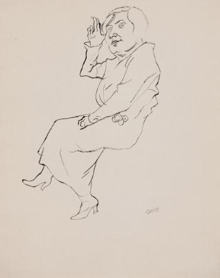 Sitting woman by George Grosz