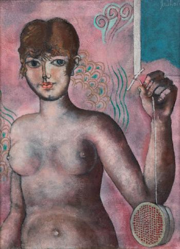 Ragazza con yo-yo by Franco Gentilini