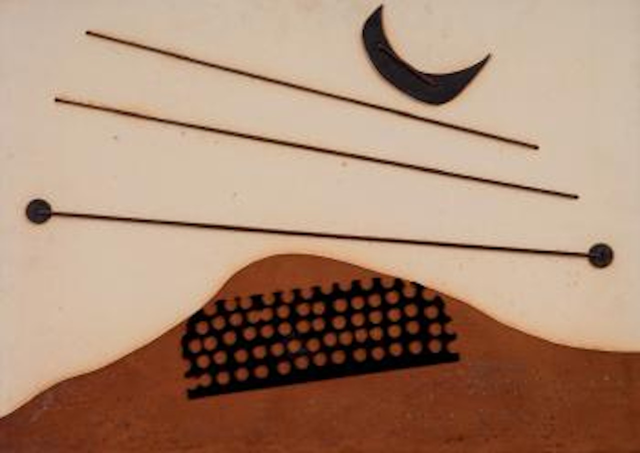 Landscape with cow by Man Ray