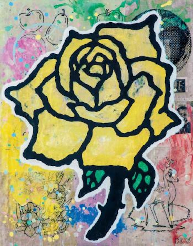 Yellow rose by Donald Baechler