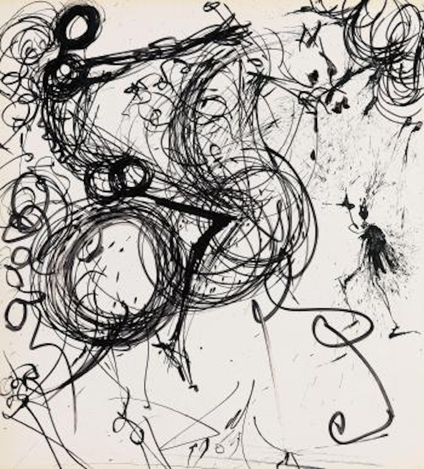 Mythologische Szene mit einem Reiter by Salvador Dali