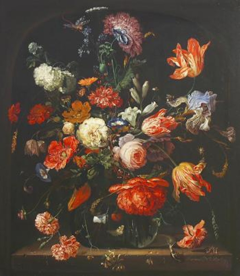 Still life of flowers and insects by Frederick Victor Bailey