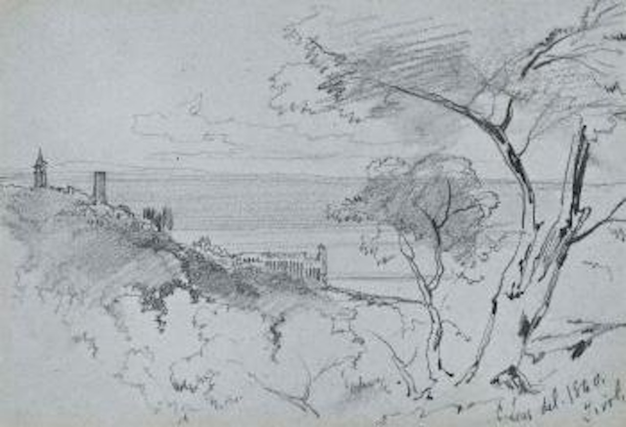 View Of Tivoli, Italy by Edward Lear