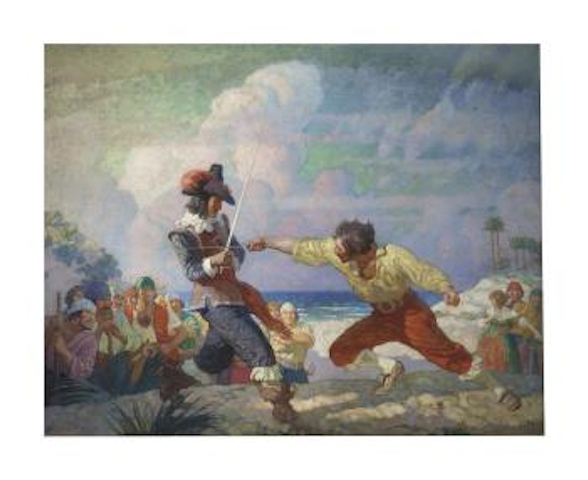 The Duel On The Beach by Newell Convers Wyeth
