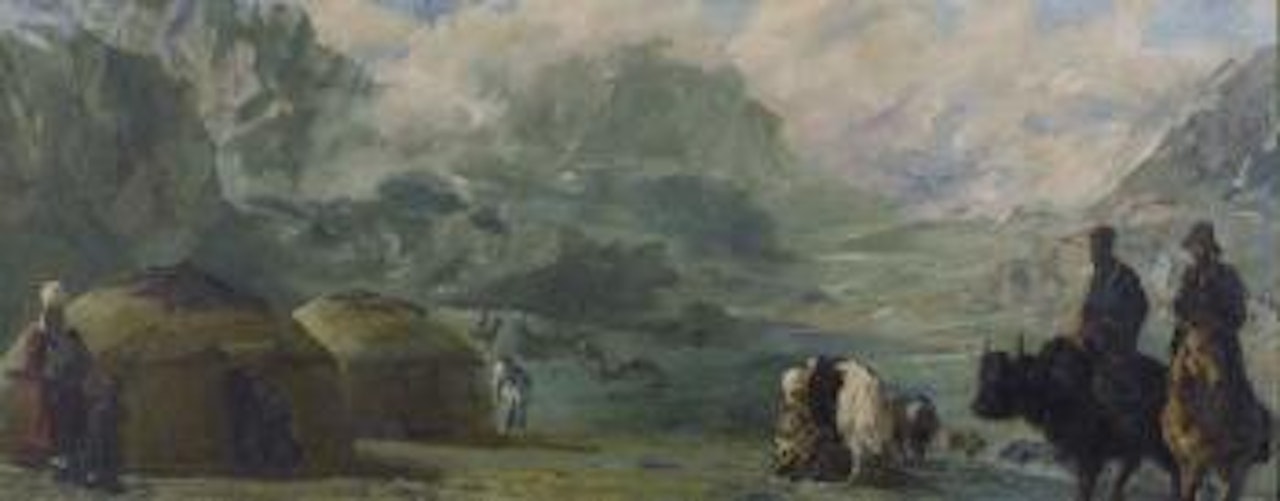 Kirghiz Encampment On The "Roof Of The World" by Alexander Evgenievich Yakovlev