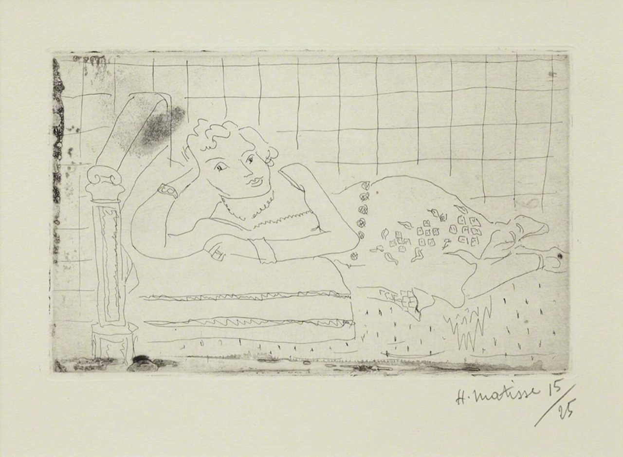 Figure Allongée Sur Un Lit D'Acajou by Henri Matisse