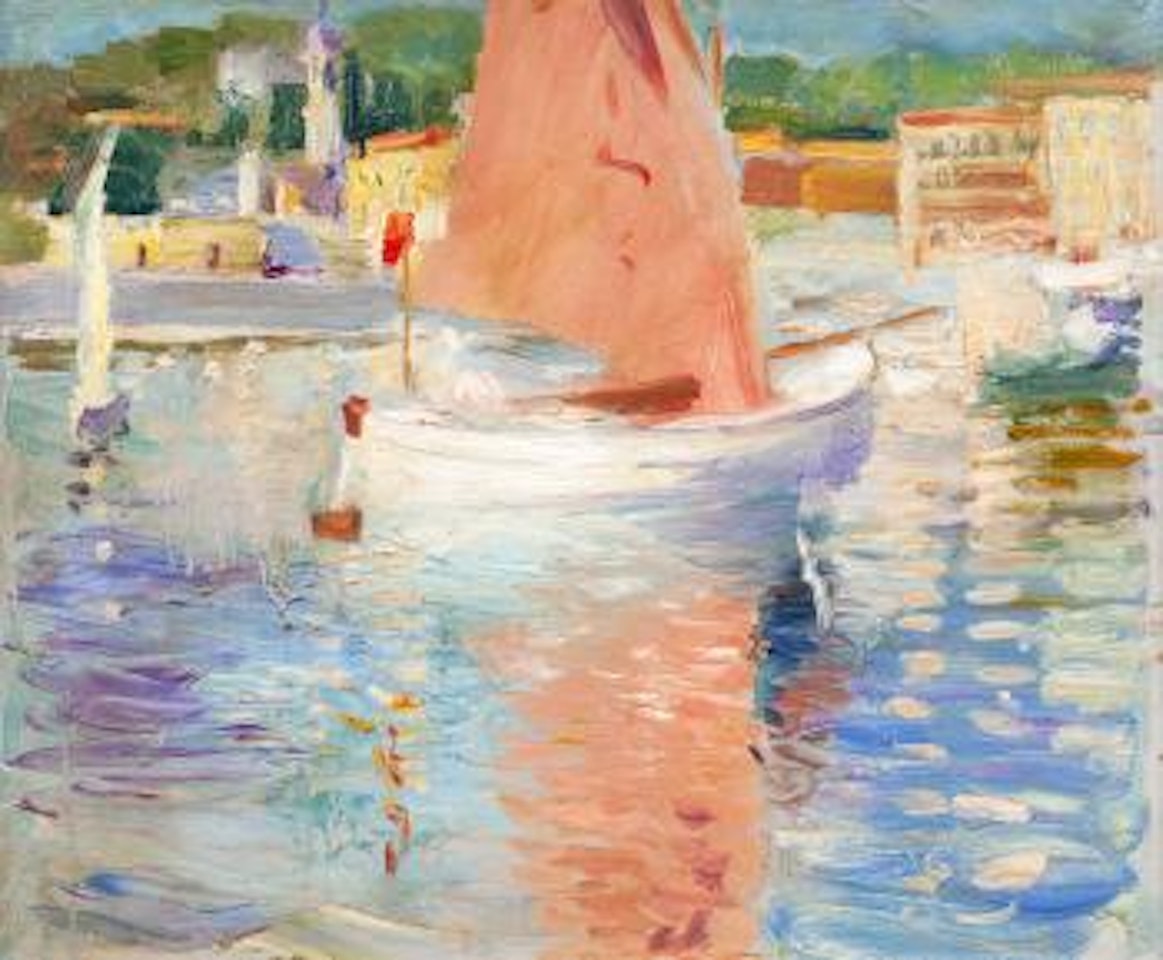 French coastal scene, possibly Cap Ferrat by George Leslie Hunter