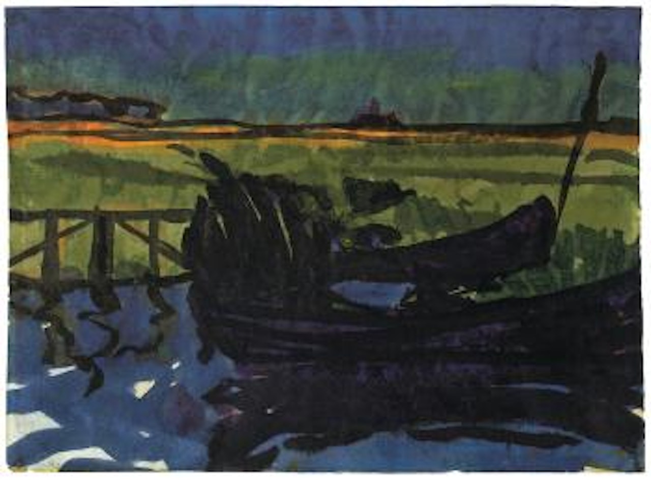 Boote in der Marschlandschaft by Emil Nolde
