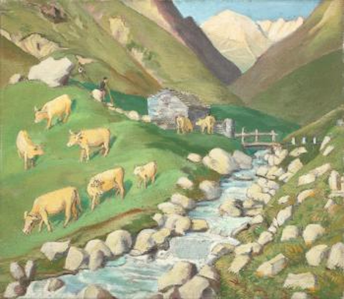 Tal in den Pyrenäen by Erich Heckel