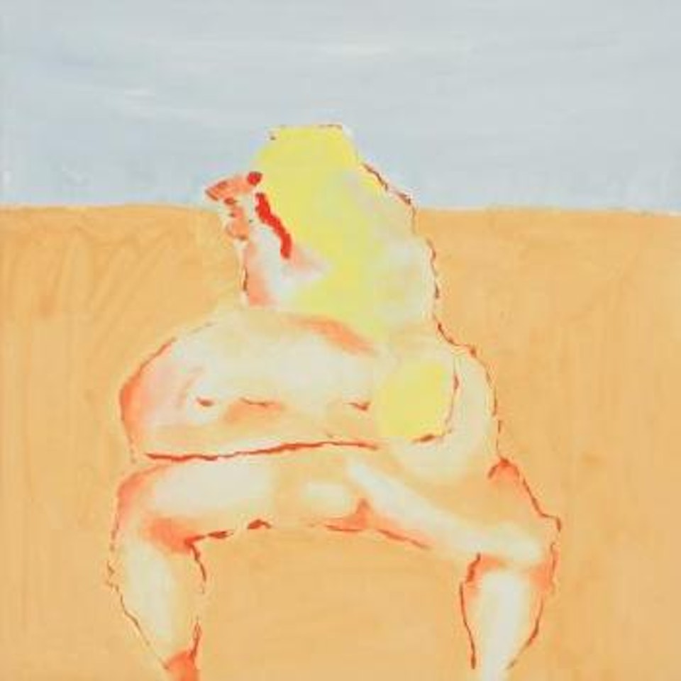 Figure on a beach by Robert Hodgins