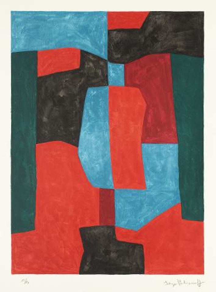 Kompositon in Rot, Grün und Blau by Serge Poliakoff