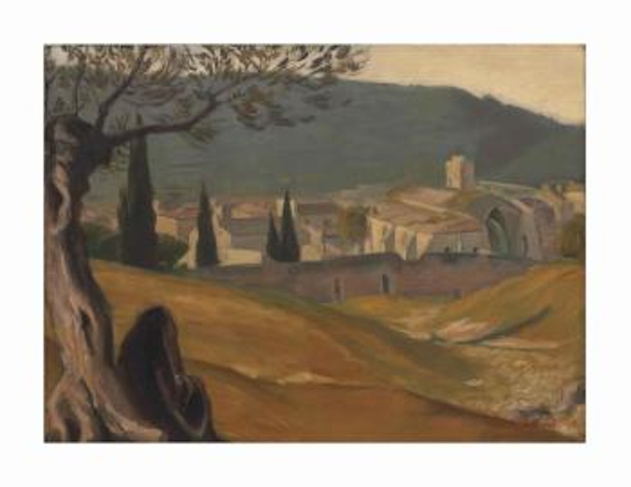 Paysage près de Villeneuve-lès-Avignon by Emile Bernard