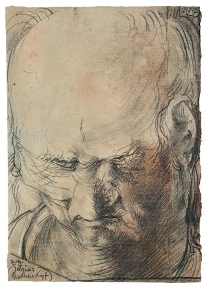 Nach Goltzius (Phantasiekopf) by Horst Janssen