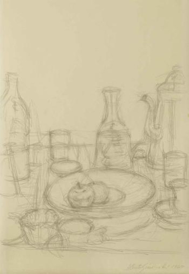 Nature Morte Aux Fruits Et Bouteilles by Alberto Giacometti