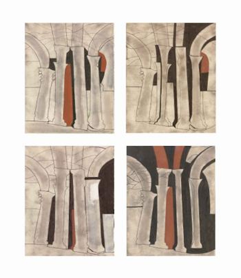 Greek Columns (Variations on a Theme); Urbino 3 by Ben Nicholson, O.M.