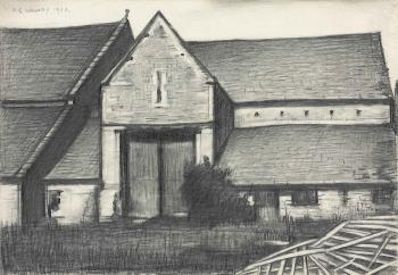 A Cotswold Barn by Laurence Stephen Lowry