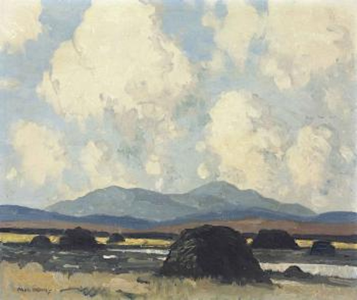 Peat stacks, Galway by Paul Henry