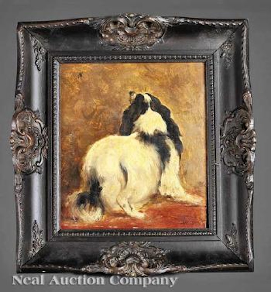 Dog chasing a fly by Henriette Ronner-Knip
