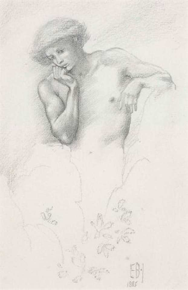 Study of a hill fairy for 'Arthur in Avalon' by Edward Coley Burne-Jones