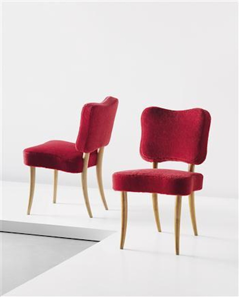 Pair of 'Trefle' chairs by Jean Royere