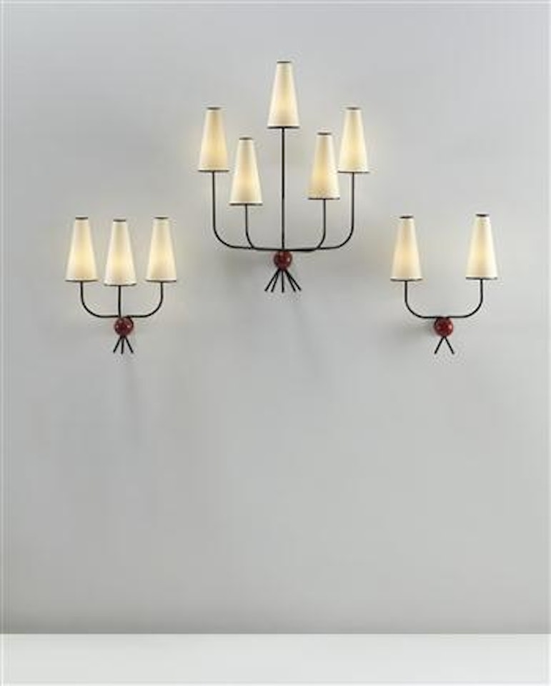 Set of three 'Hirondelle' wall lights by Jean Royere