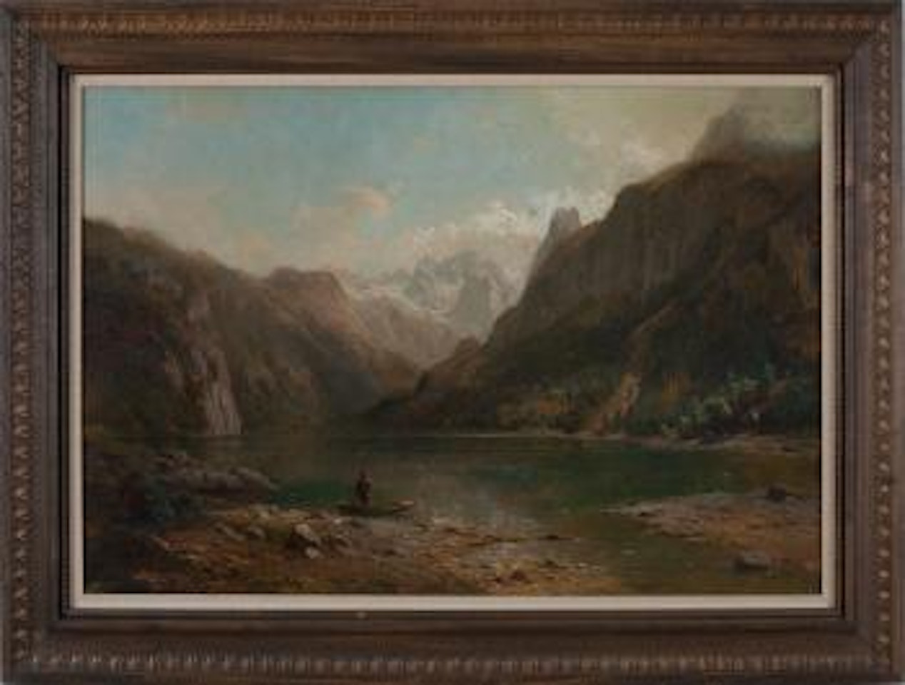 Mountain lake, Glacier Park, Montana by Hermann Fuechsel