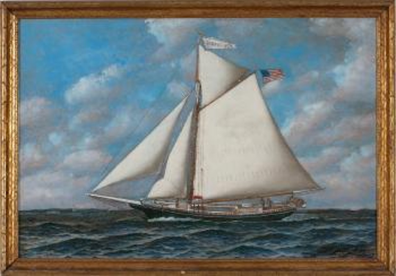 The schooner yacht Providence by Antonio Jacobsen