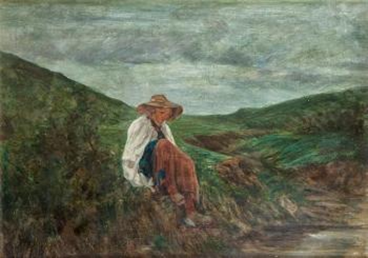 Malinconia by Luigi Calderini by Antonio Fontanesi
