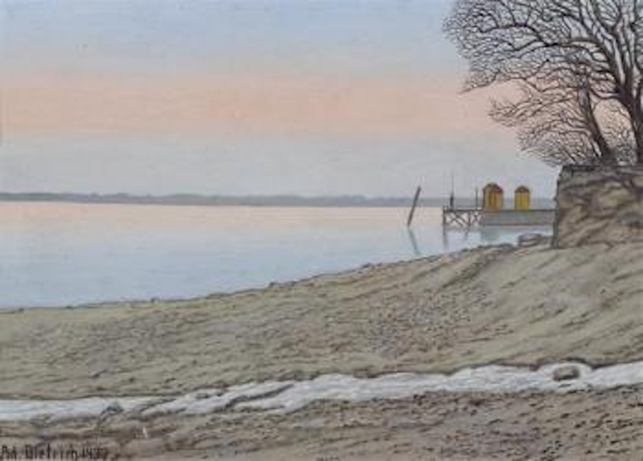 Wintermorgen bei Berlingen by Adolf Dietrich