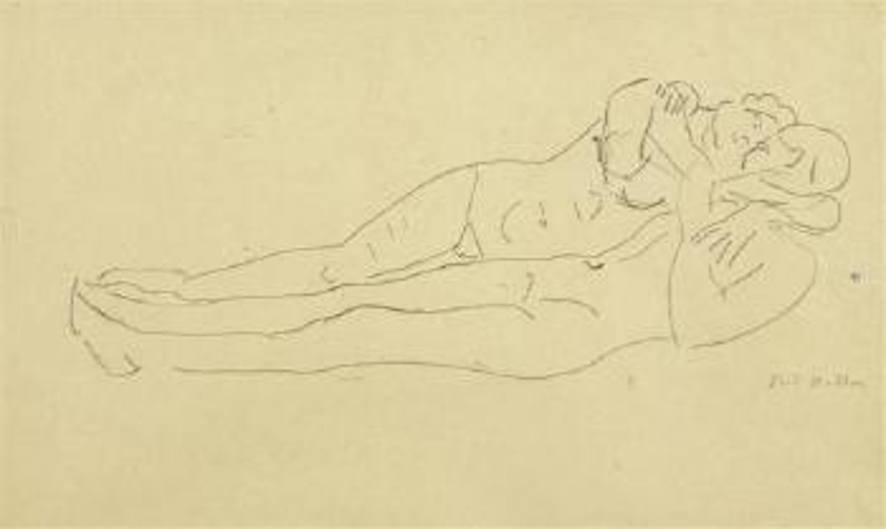 Studie zu 'die Liebe' by Ferdinand Hodler