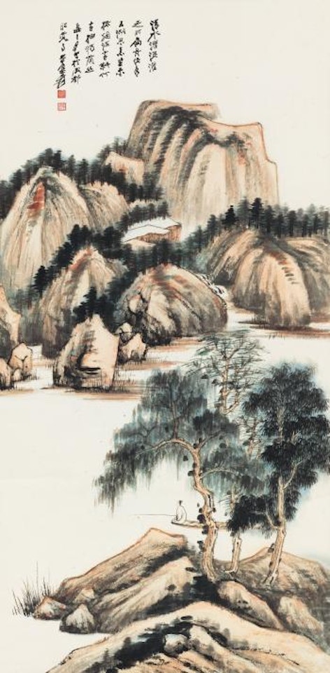 Fishing On The Lake by Zhang Daqian