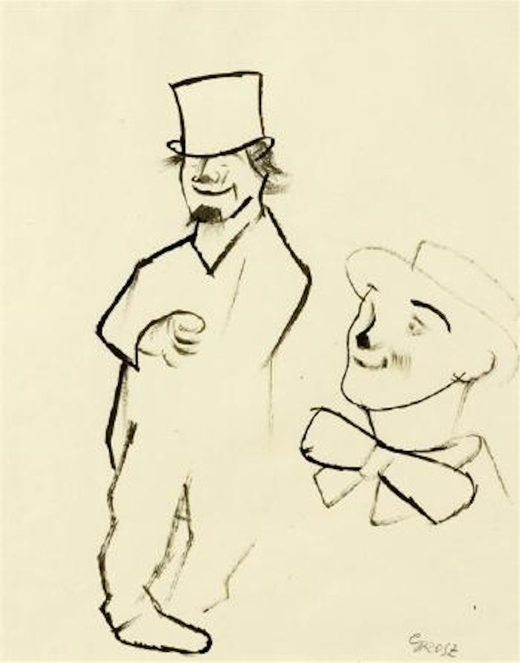 Zwei Clowns by George Grosz