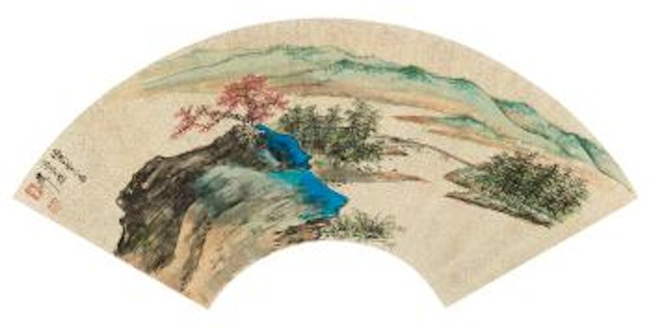 Red Trees And Green Mountain by Xie Zhiliu