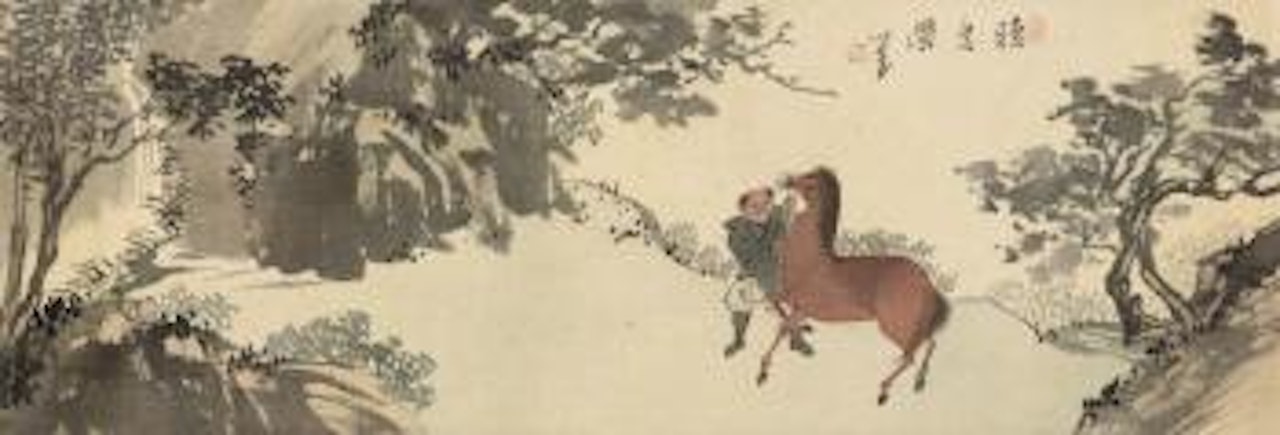 A Man With A Horse by Pu Ru