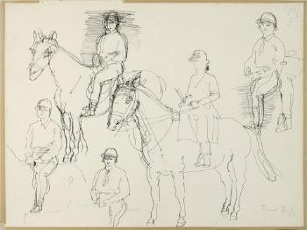 Etude pour la Famille Kessler à Cheval by Raoul Dufy