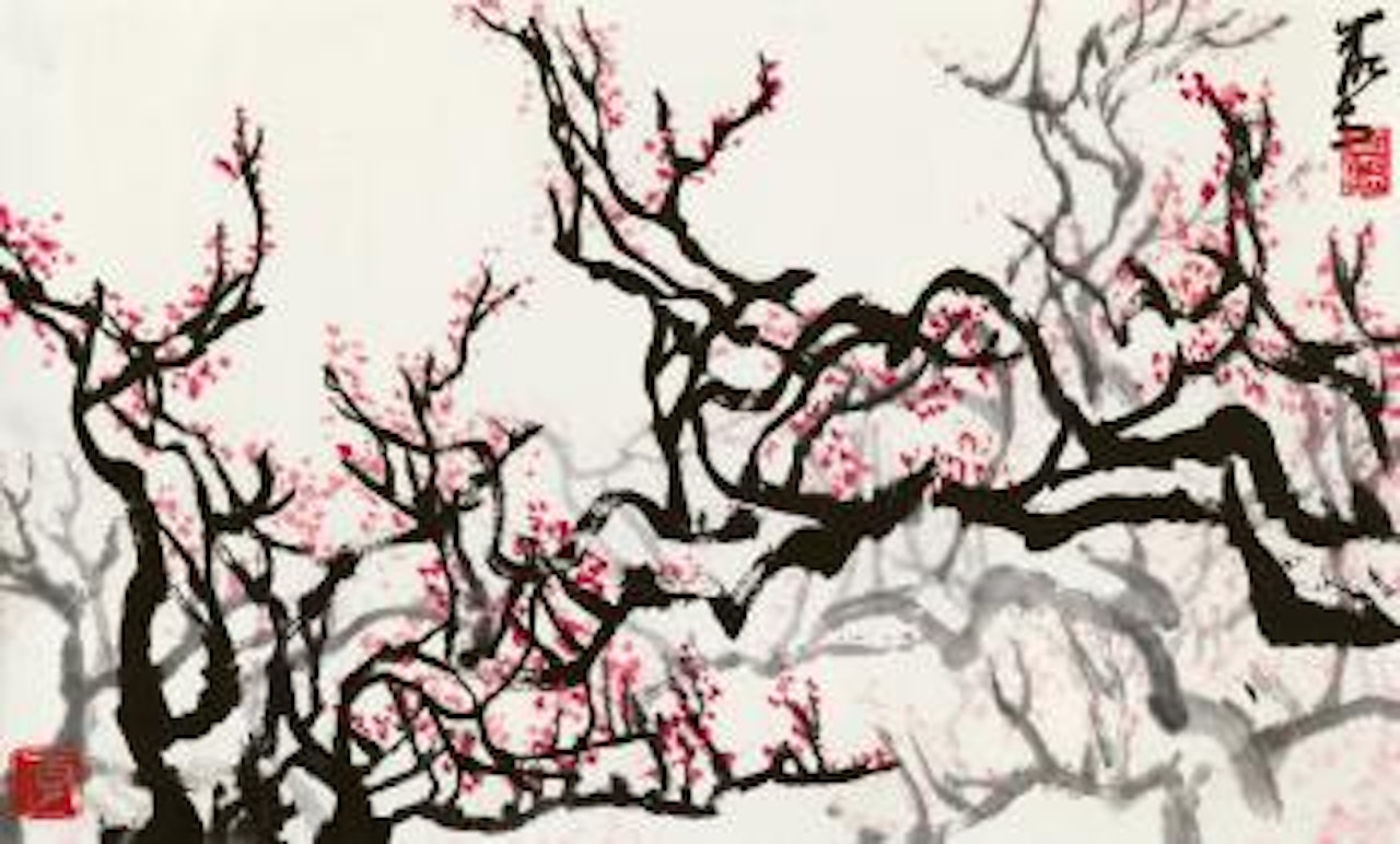 Red Plum Bloom by Li Keran