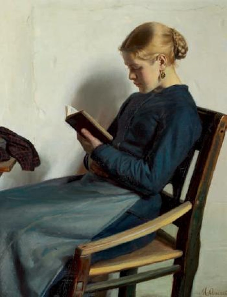 Læsende ung Pige by Michael Ancher