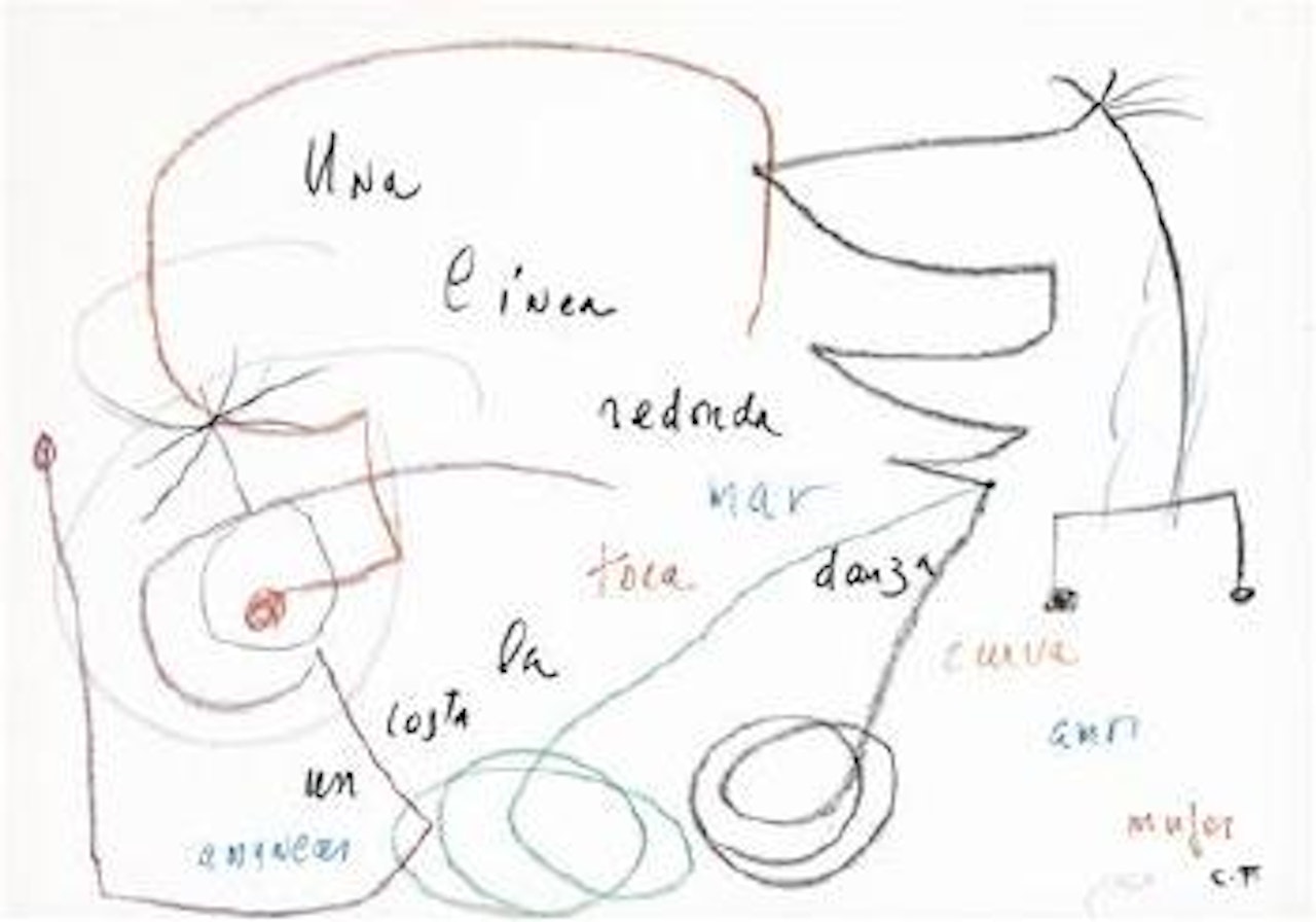 Composition with a poem by Carlos Franqui by Joan Miró